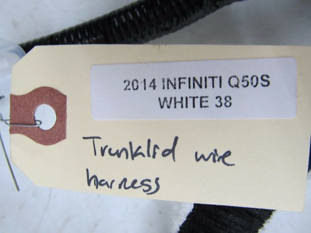 2014-2016 INFINITI Q50 OEM REAR TRUNK LID WIRES WIRING HARNESS 24087 4GA0B