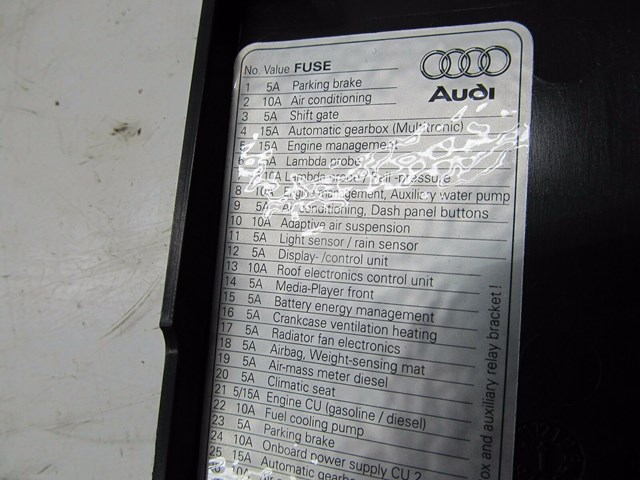 2004-2008 AUDI A8L W12 OEM RIGHT FRONT PASSENGER SIDE FUSE DASH COVER TRIM