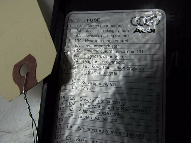 2004-2008 AUDI A8L W12 OEM LEFT DRIVER SIDE FUSE DASH COVER TRIM 4E0 857 085