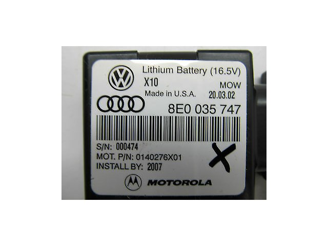 2004-2006 AUDI A8 L QUATTRO D3 OEM BACKUP LITHIUM BATTERY PACK 16.5V AC