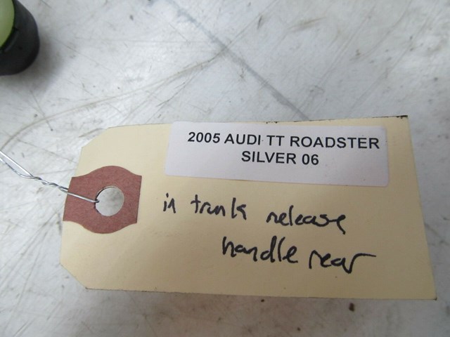 2000-2006 AUDI TT ROADSTER OEM INSIDE RELEASE TRUNK LID LEVER 