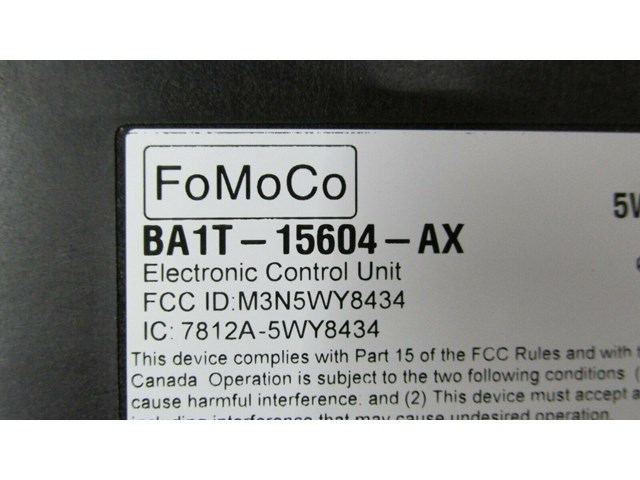 2011-2015 LINCOLN MKX OEM RIGHT FRONT DASH ELECTRONIC CONTROL UNIT BA17-15604-AX