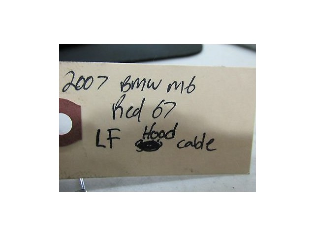 2006-2010 BMW M6 E63 OEM HOOD RELEASE CABLE WIRE LINE 4419132