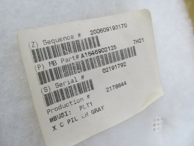 2007-2012 MERCEDES GL450 X164 OEM LEFT REAR DRIVER SIDE C PILLAR A1646902225 