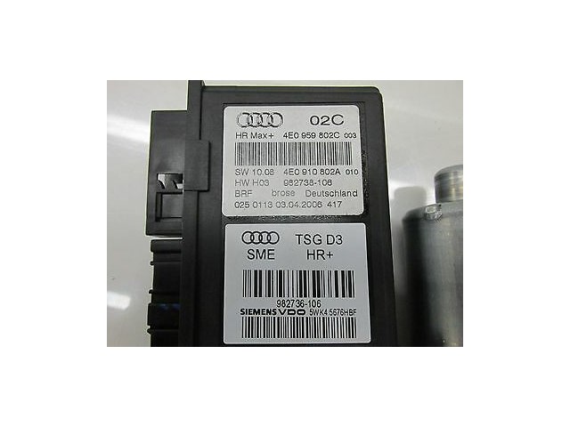  2004-2006 AUDI A8 L QUATTRO D3 OEM RIGHT REAR BACK DOOR WINDOW MOTOR