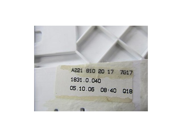 2007-2009 MERCEDES S600 W221 OEM RIGHT REAR ROOF VANITY MIRROR ALCANTARA GRAY