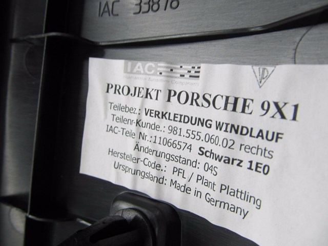 2013-2015 PORSCHE BOXSTER 981 OEM INTERIOR ROOF TRIM COVER PANEL SET 98155505902