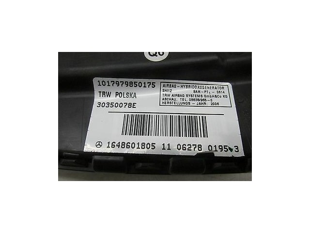 2007-2009 MERCEDES S600 W221 OEM RIGHT FRONT PASSENGER SIDE SEAT AIRBAG SYSTEM 