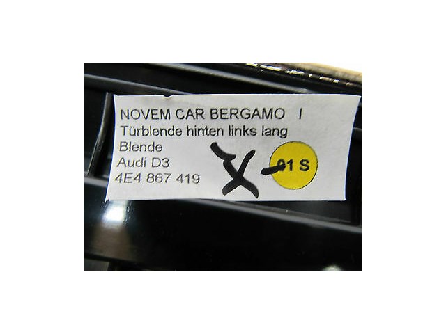 2004-2006 AUDI A8 L QUATTRO D3 OEM LEFT REAR BACK DOOR PANEL TRIM MOULDING 