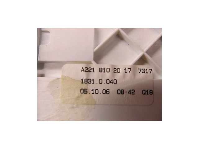 2007-2009 MERCEDES S600 W221 OEM LEFT REAR ROOF VANITY MIRROR ALCANTARA GRAY