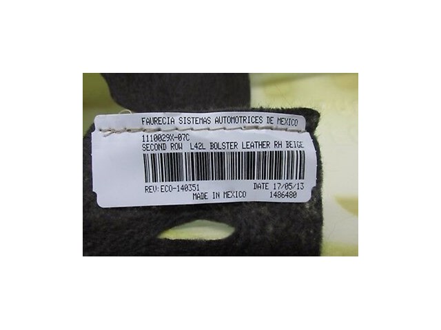 2013-2015 NISSAN ALTIMA OEM RIGHT REAR UPPER SEAT SIDE BOLSTER LEATHER