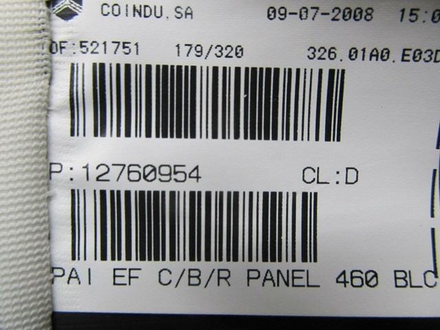 2004-2011 SAAB 9-3 OEM RIGHT FRONT PASSENGER SEAT BACK COVER STORAGE POCKET