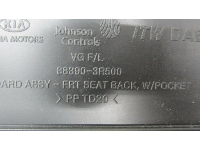  2014-2016 KIA CADENZA OEM RIGHT FRONT PASSENGER SEAT BOARD ASSEMBLY  W/POCKET 