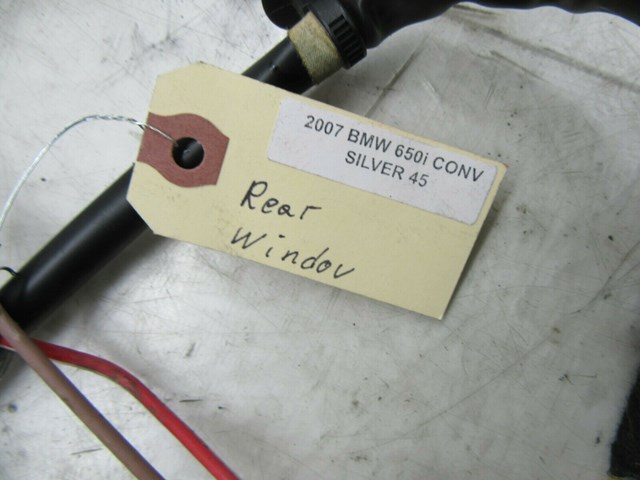 2006-2010 BMW 650i E64 OEM CONV REAR WINDSCREEN GLASS WIRE HARNESS 