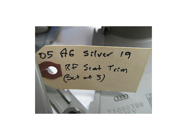 2005-2007 AUDI A6 QUATTRO C6 OEM RIGHT FRONT PASSENGER SEAT MOLDING TRIM SET