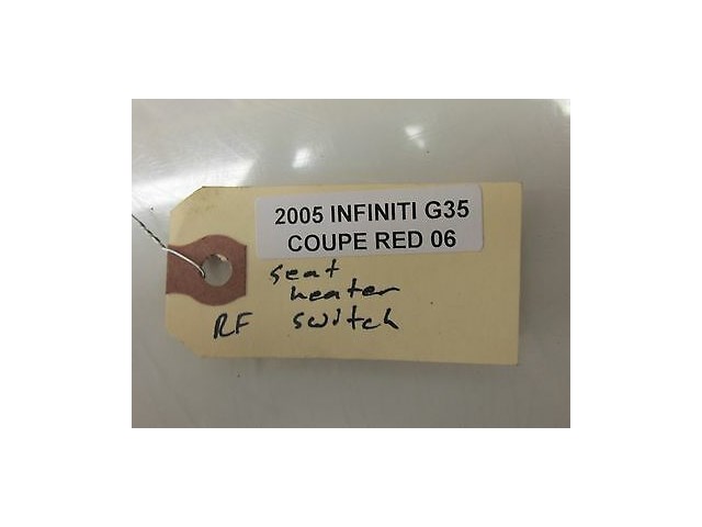 2005-2007 INFINITI G35 COUPE OEM RIGHT FRONT PASSENGER SEAT HEATER CONTROL