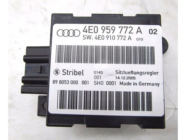 2004-2008 AUDI A8L W12 OEM RIGHT FRONT PASSENGER SEAT VENT CONTROL MODULE 