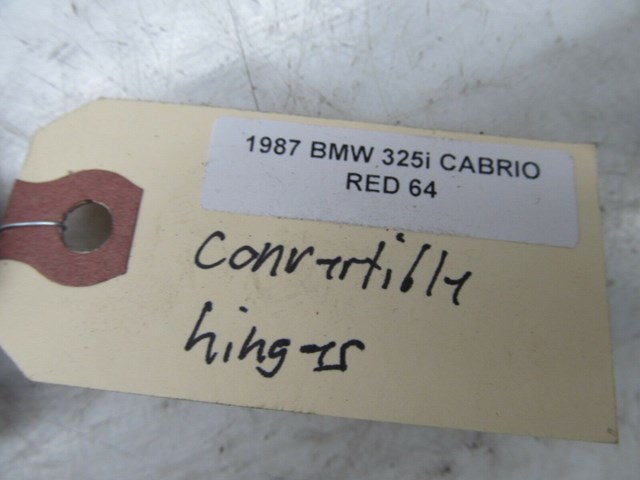 1985-1991 BMW 325i CABRIO E30 OEM REAR CONVERTIBLE TOP SUPPORT HINGES PAIR SET 