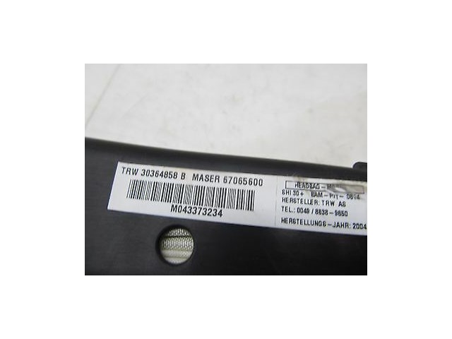 2004-2008 MASERATI QUATTROPORTE M139 OEM RIGHT PASSENGER CURTAIN AIRBAG AIR BAG