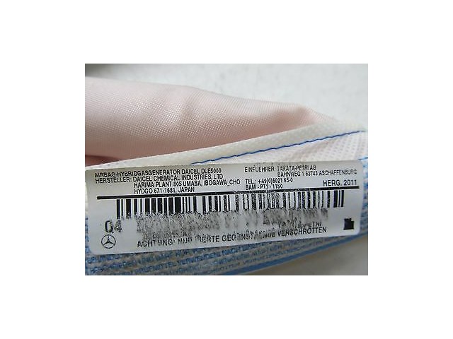 2012-2014 MERCEDES C250 W204 OEM LEFT DRIVER SIDE UPPER CURTAIN AIRBAG COUPE