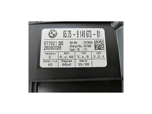 2008-2010 BMW 535xi 528 E60 OEM ULTRA SONIC MODULE MOTION SENSOR TRIM ANTI THEFT