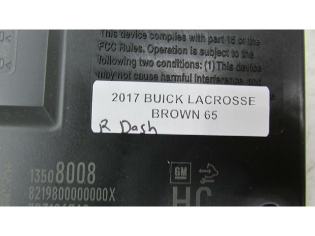 2017-2019 BUICK LACROSSE OEM KEY LESS ENTRY CONTROL MODULE 13508008    
