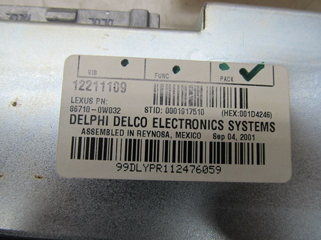 2001-2006 LEXUS LS430 OEM RIGHT REAR TELEPHONE CONTROL MODULE 