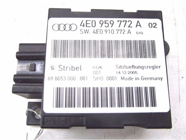 2004-2008 AUDI A8L W12 OEM LEFT FRONT DRIVER SEAT VENT CONTROL MODULE 