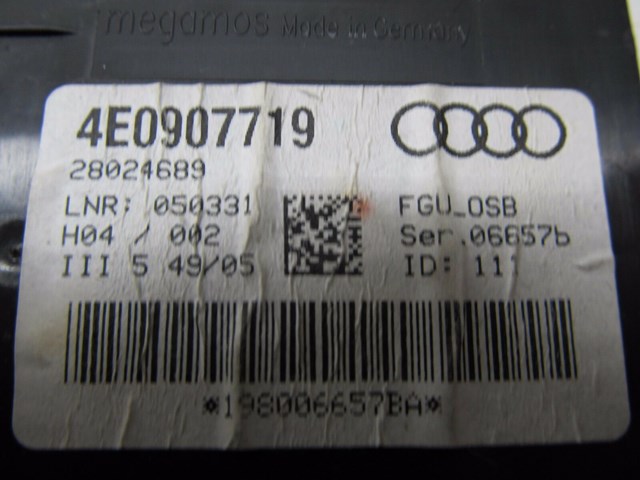2004-2008 AUDI A8L W12 OEM THEFT LOCKING MODULE 4E0907719