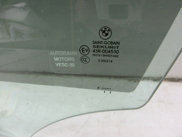 2007-2010 BMW X5 E70 OEM LEFT FRONT DRIVER SIDE DOOR WINDOW GLASS WITH TINT