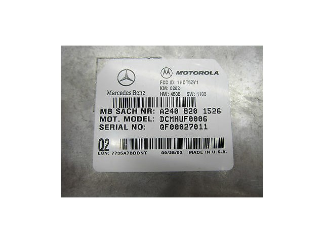 2003-2006 MERCEDES BENZ S500 W220 OEM RIGHT REAR VOICE COMMUNICATION MODULE UNIT