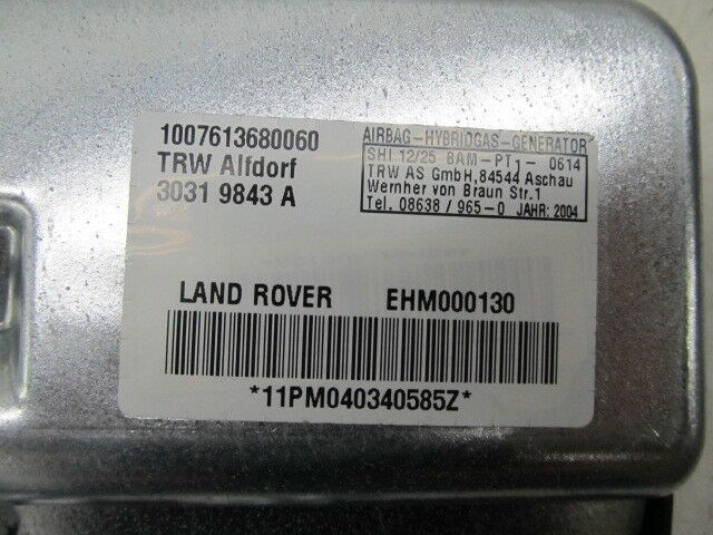 2003-2006 RANGE ROVER HSE OEM LEFT FRONT DOOR AIR BAG 