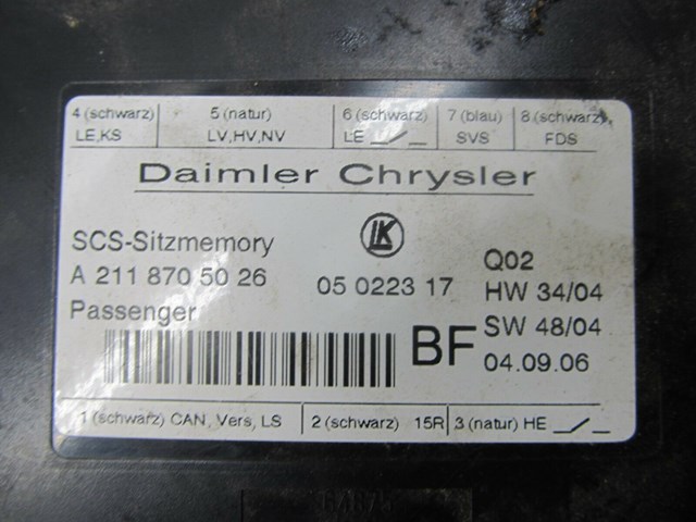 2007-2012 MERCEDES GL450 X164 OEM RIGHT FRONT SEAT CONTROL MODULE 