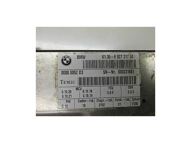 2006-2007 BMW 530XI WAGON E61 OEM RIGHT FRONT PASSENGER'S SEAT CONTROL MODULE