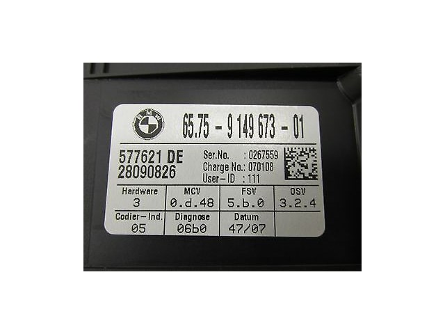 2008-2010 BMW 528i 535i E60 OEM ULTRA SONIC ALARM SENSOR THEFT MODULE 9149673