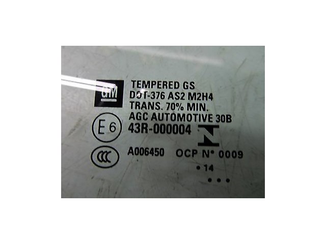 2013-2016 CADILLAC ATS OEM LEFT REAR DRIVER SIDE DOOR WINDOW GLASS