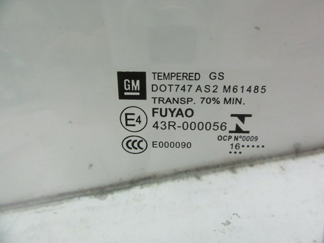 2017-2019 BUICK LACROSSE OEM RIGHT REAR DOOR WINDOW TEMPERED GLASS 