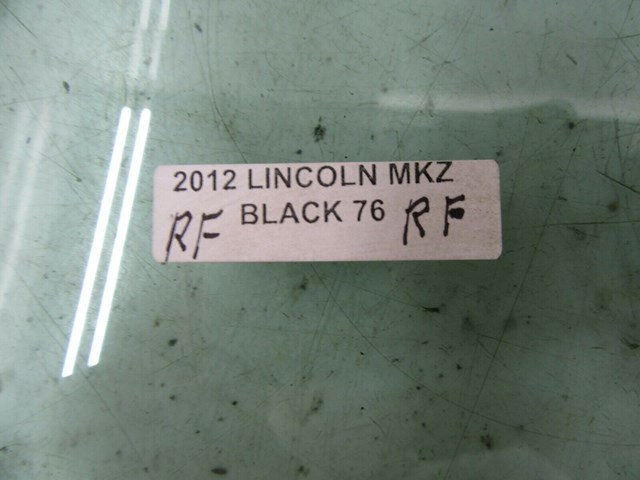 2010-2012 LINCOLN MKZ OEM RIGHT FRONT PASSENGER SIDE DOOR WINDOW GLASS