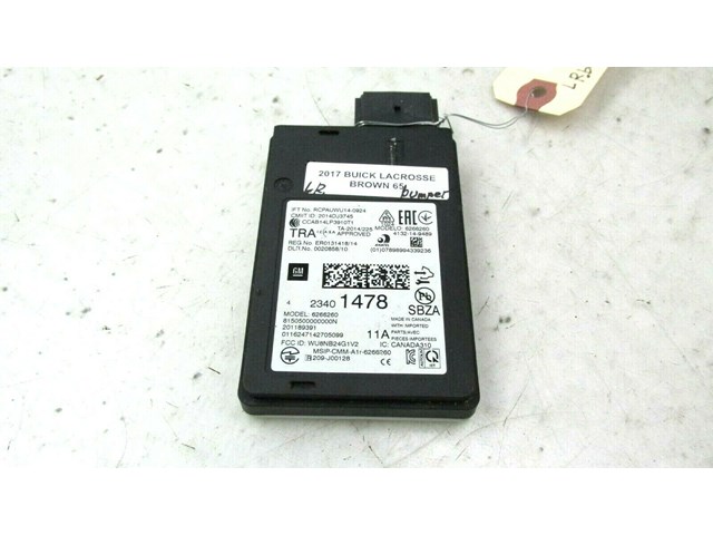 2017-2019 BUICK LACROSSE OEM LEFT REAR BUMPER BLIND SPOT MODULE SENSOR        