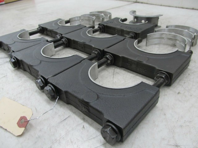 2003-2004 DODGE RAM 5.9L DIESEL 3500 2500 OEM CRANKSHAFT BEARING CAPS W/ CLAMPS 
