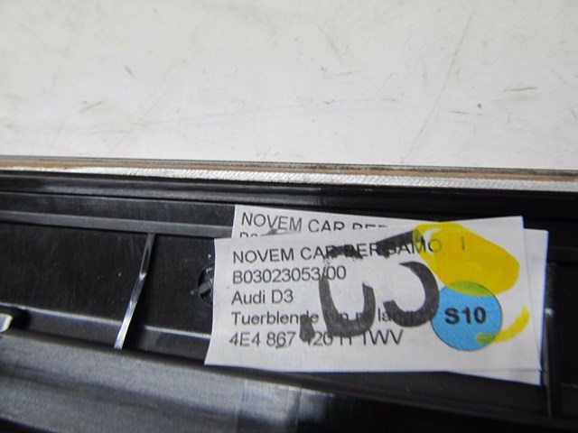 2004-2008 AUDI A8L W12 OEM RIGHT REAR PASSENGER DOOR PANEL WOODGRAIN TRIM COVER