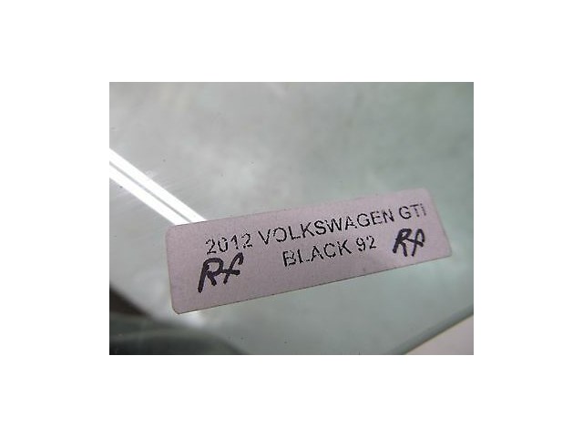 2008-2013 VOLKSWAGEN GTI MK6 OEM RIGHT FRONT PASSENGER DOOR WINDOW GLASS