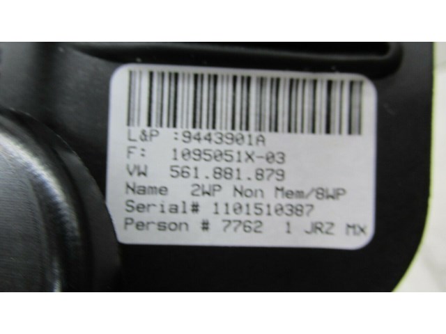 2012-2015 VOLKSWAGEN PASSAT OEM LEFT FRONT DRIVER SEAT LUMBAR ASSEMBLY 