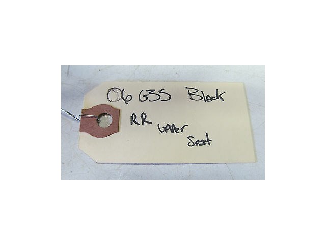 2005-2006 INFINITI G35 SEDAN OEM RIGHT REAR PASSENGER SIDE UPPER LEATHER SEAT