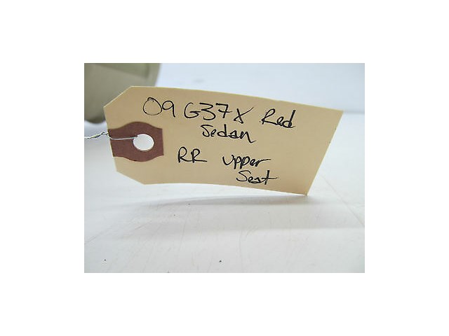 2009 INFINITI G37X SEDAN AWD OEM RIGHT REAR PASSENGER UPPER LEATHER SEAT TAN 