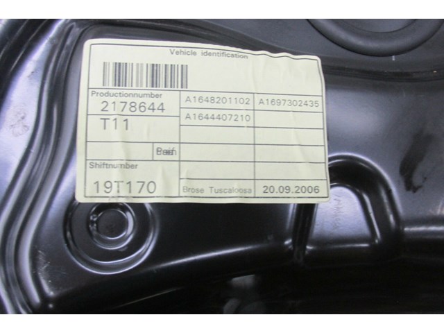 2007-2012 MERCEDES GL450 X164 OEM RIGHT REAR DOOR WINDOW GLASS REGULATOR 