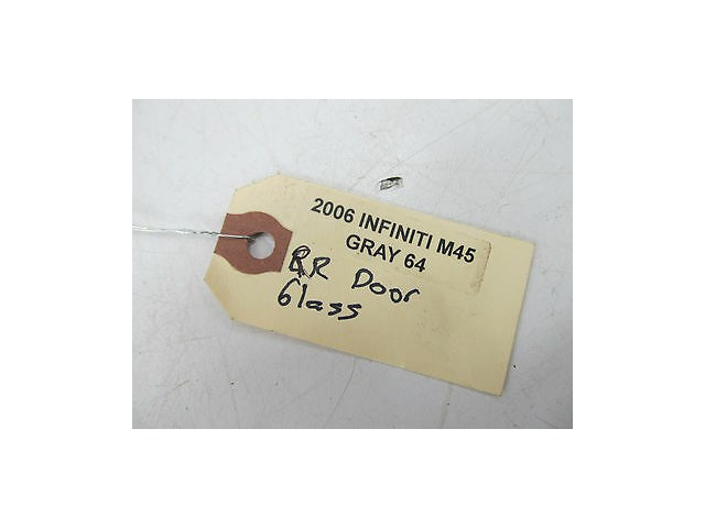 2006-2009 INFINITI M45 M35 OEM RIGHT REAR BACK DOOR WINDOW AUTO GLASS