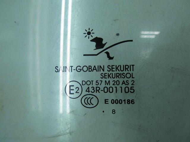 2004-2011 SAAB 9-3 OEM LEFT REAR DOOR WINDOW GLASS 43R-001105