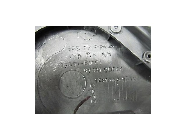 2009-2012 NISSAN 370Z COUPE OEM RIGHT FRONT SIDE SEAT COVER TRIM 87331CD000