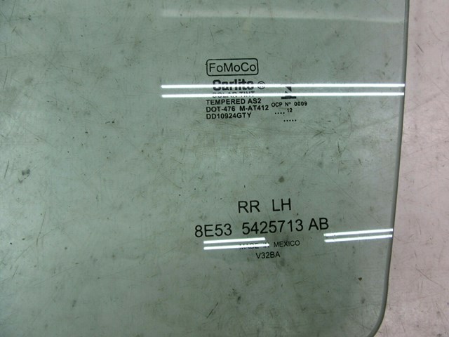 2010-2012 LINCOLN MKZ OEM RIGHT REAR PASSENGER SIDE DOOR WINDOW GLASS